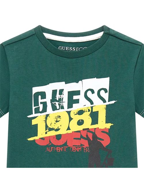 T-shirt bambino verde GUESS | N5RI02K8HM4/G8FE